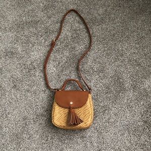 Small straw crossbody bag